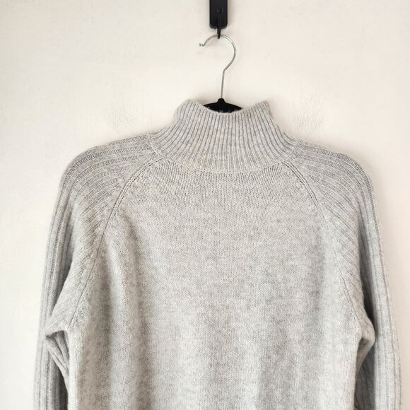 Zara Grey Knit Sweater Dress Wool Blend Shift Style Comfy Cozy Women's S - Picture 3 of 7